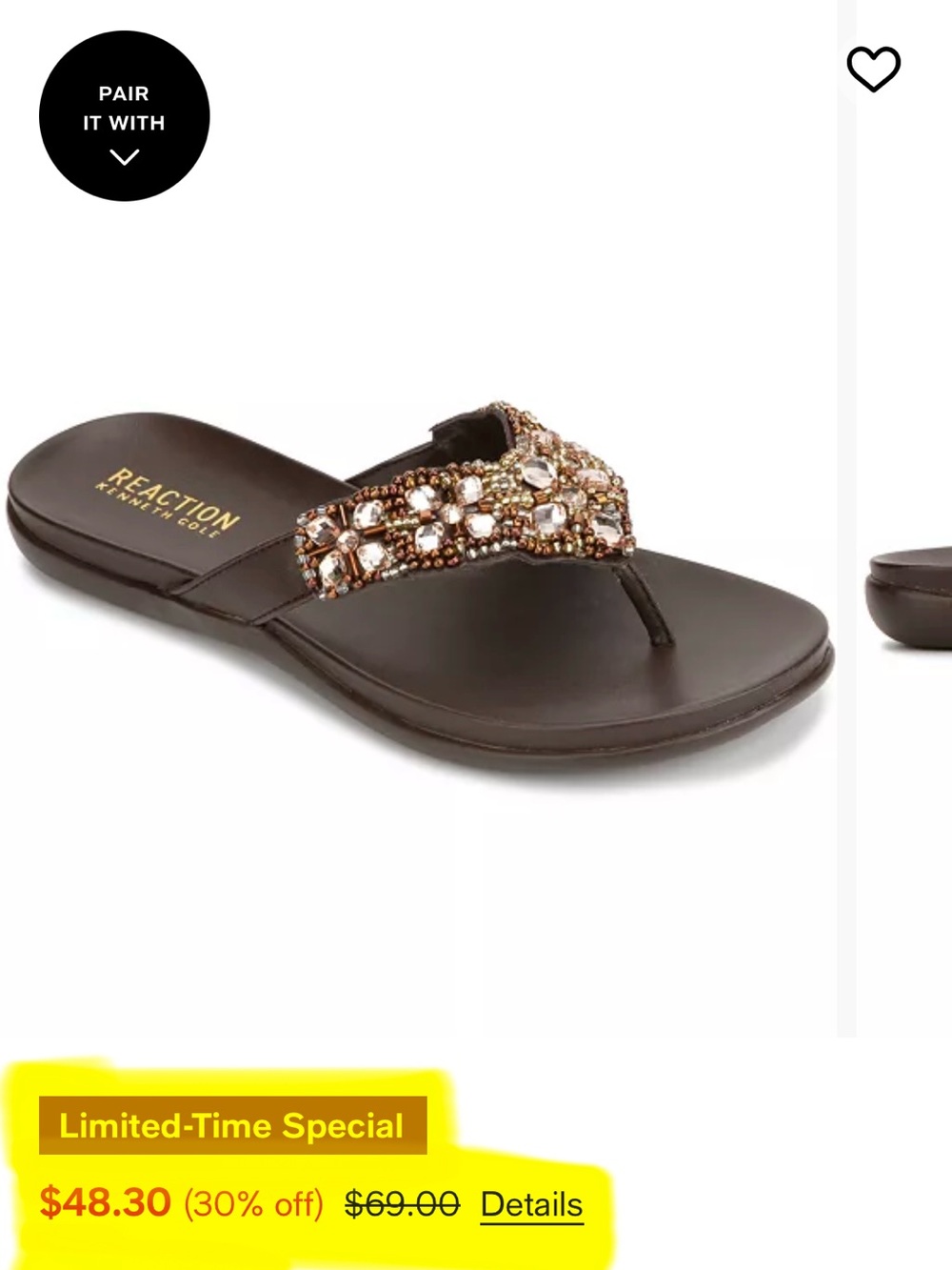 Kenneth Cole Reaction Flat Sandals - Size 8M Women’s with Flaws (see photos)